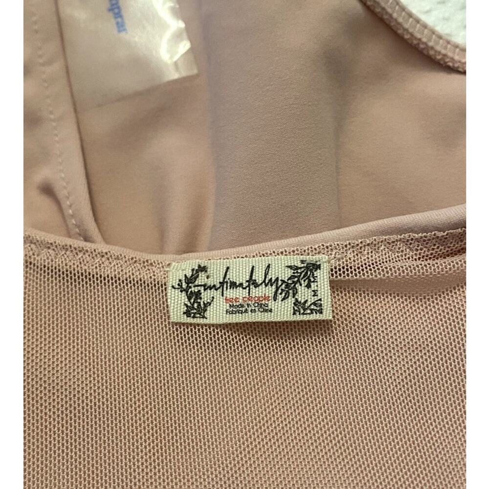 Free People She's So Sleek Bodysuit in Silver Pink size Medium - Picture 6 of 6